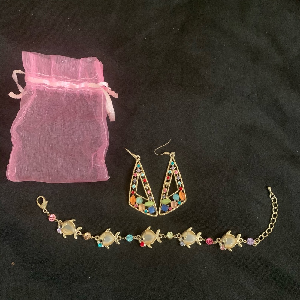 Exotic Bracelet and Earrings